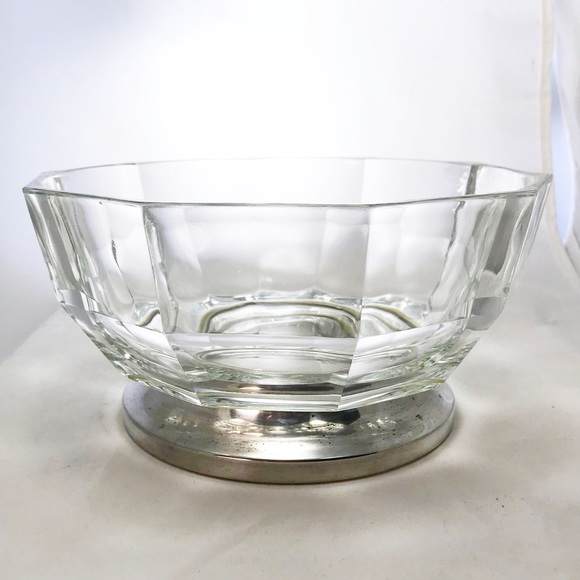 Italy | Dining | Vintage Faceted Italian Crystal Glass Decagon Shape ...